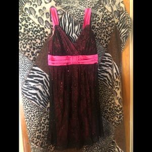 Deb Black & Pink Formal Dress